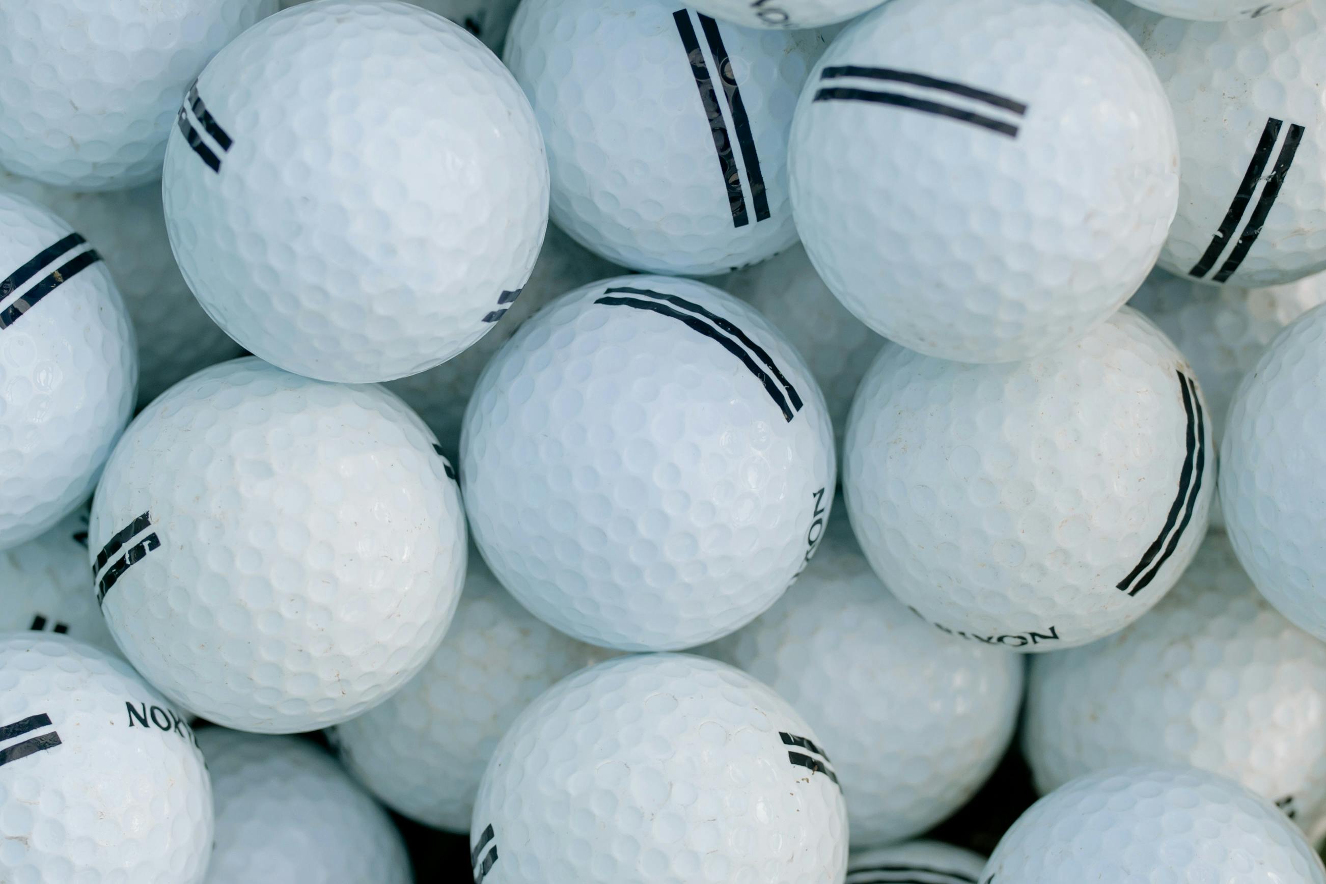collection of golf balls